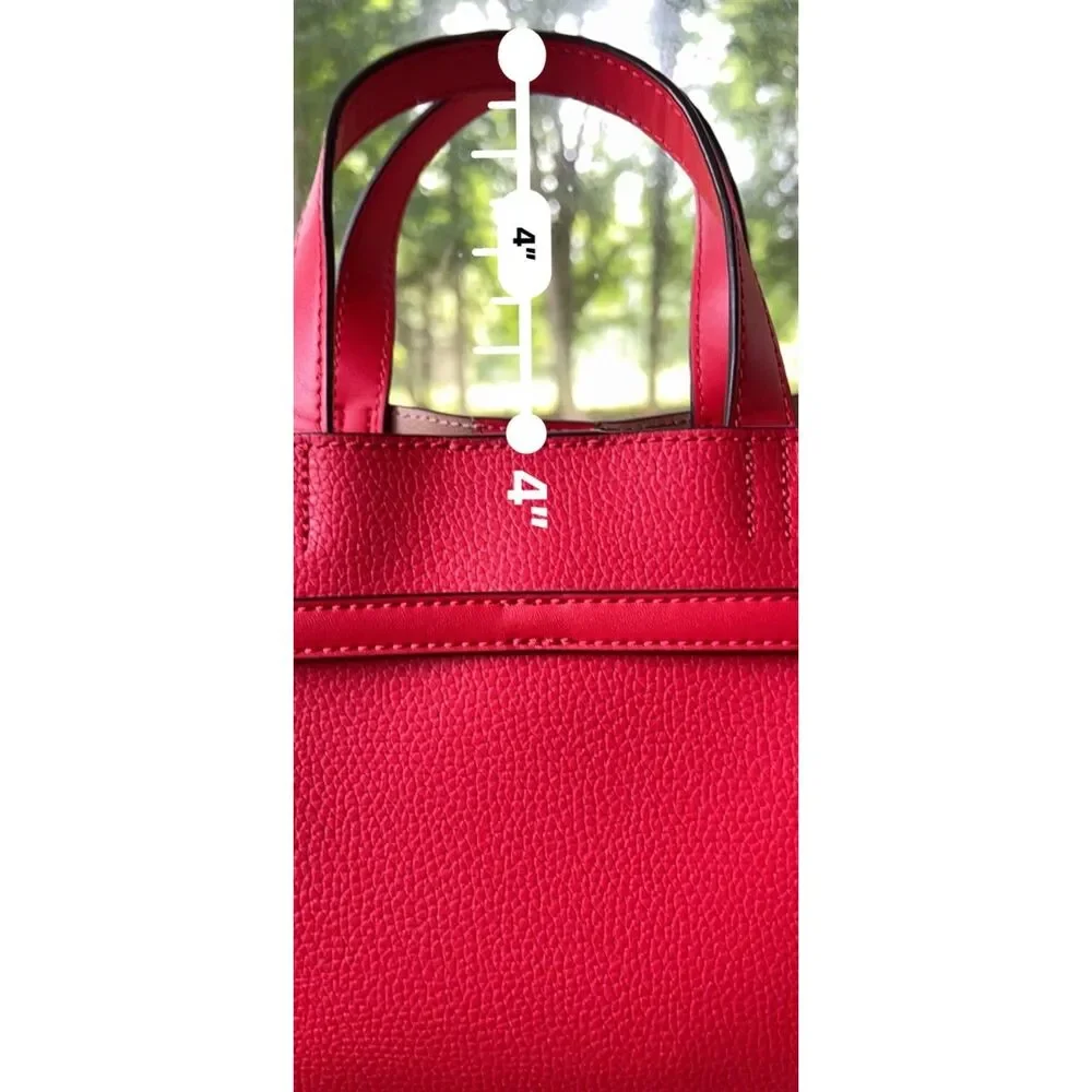 Michael Kors Emilia Small Pebbled Leather Satchel in bright red